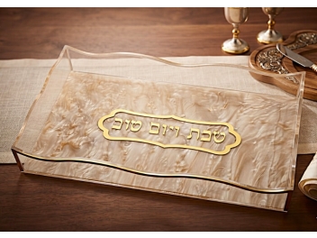 מגש חלה אקריל שיש 20x35 ס