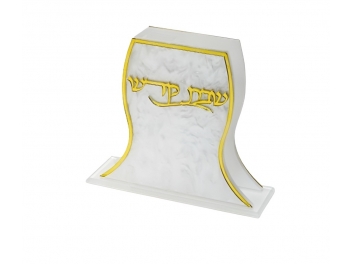 מחזיק גפרורים אקריל פנינה זהב