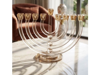 חנוכיה קריסטל 33x27 ס