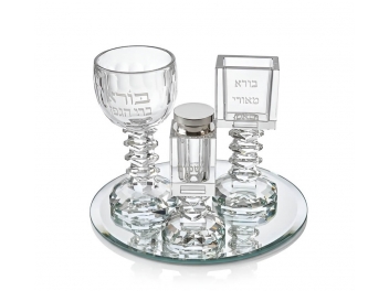סט הבדלה מהודר קריסטל 19x22 ס