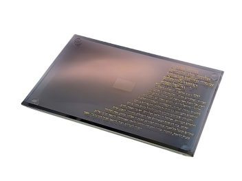 מגש חלה שחור קריסטל שקוף 20x30 ס