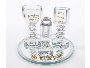  סט הבדלה קריסטל מדרגות 19x22 ס