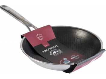 מחבת נירוסטה ארקוסטיל אטלס 28 ס''מ ARCOSTEEL ATLAS
