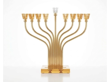 חנוכיה מתכת עם קריסטל 33.5x10x36 ס