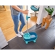 ערכת ניקוי Clean Twist Disc Mop Ergo Mobile and Bucket מבית Leifheit כולל גלגלים דגם 52102