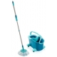 ערכת ניקוי Clean Twist Disc Mop Ergo Mobile and Bucket מבית Leifheit כולל גלגלים דגם 52102