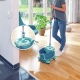 ערכת ניקוי Clean Twist Disc Mop Ergo Mobile and Bucket מבית Leifheit כולל גלגלים דגם 52102