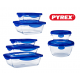סט 14 חלקים פיירקס קוק אנד גו Pyrex Cook And Go זכוכית הכי זול בישראל 