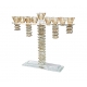 חנוכיית קריסטל 33x36 ס"מ סדרת גולד טופ